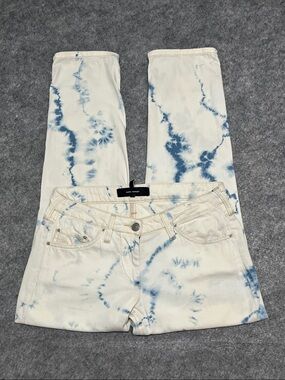 Isabel Marant White Jeans with Light Blue Accents